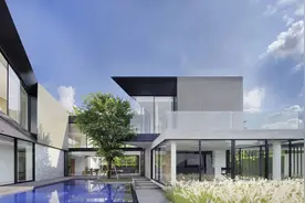 别墅设计：占地1500㎡的超豪华尖角住宅，造型特别四面采光图片