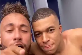 人生得意须尽欢，内马尔相拥姆巴佩高歌庆祝，西甲双雄眼红了图片