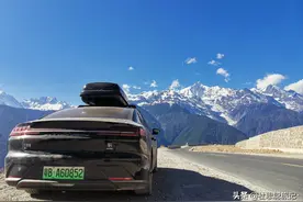 汉EV遇28公里的连续长下坡，电池充满，动能回收系统正常工作图片