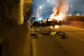 又出大事！广州一辆特斯拉突发燃烧！男乘客当场死亡，警方最新通报来了图片