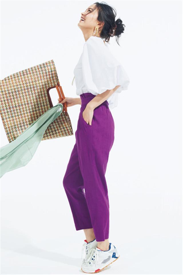 紫色裤子搭配什么上衣 紫色裤子的搭配技巧 裤子,穿衣搭配