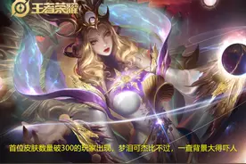 首位皮肤数量破300的玩家出现，梦泪可杰比不过，一查身份吓一跳图片