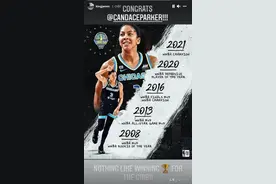 “女版詹姆斯”坎迪斯-帕克夺得WNBA总冠军 赛后模仿科比姿势图片