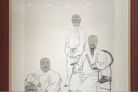 韩硕作品展昨天开幕：在人物画里读历史典故图片