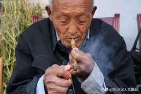 92岁爷爷偷偷下地割烟草，90岁奶奶说抽了70多年烟，管不了图片
