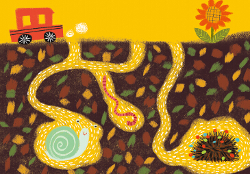 宝宝学画画教程：地下小动物