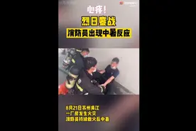 心疼！苏州吴江消防员连续灭火数小时后中暑晕倒图片