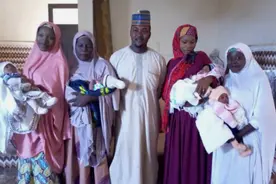 尼日利亚36岁男子娶4个老婆，生13个娃，为完成梦想还想再生36个图片