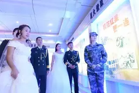 兵哥哥缺对象吗？军营集体婚礼现场“炫富”，每张都是标准照图片