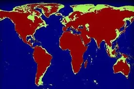 海平面下降500米、1000米、2000米的世界图片