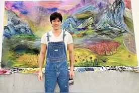 艾伦晒绘画作品，并配诗一首，陈乔恩透露他为自己写诗到凌晨两点图片