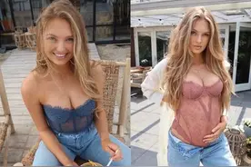 超模就是超模，维密天使Romee Strijd弃孕妇装，孕期也不耽误火辣图片