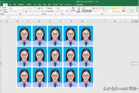 使用excel更改证件照背景色并排版，仅需4步搞定，比ps效率快多了图片