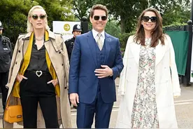 阿汤哥也太幸福，漫威两大女神陪他看球赛，网友：大哥和他的女人图片