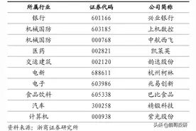 浙商证券十大金股图片