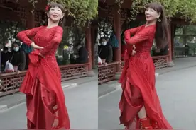 80岁奶奶穿17cm的高跟鞋跳舞，舞姿优雅大方，看呆周围大爷图片