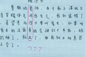 小学生被罚写“检讨书”，字里行间看似反省，却逃不过老师法眼图片