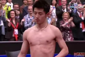 铁血藏獒张继科撕衣怒吼，鹿特丹世乒赛击败王皓，首次参赛即夺冠图片