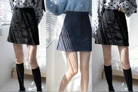 简单就好！春意正浓“半身皮裙”的穿搭，舒适不张扬，超显瘦！图片