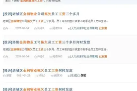 员工遭欠薪仨月没工资，河南金润物业：已垫资近千万，垫不动了图片