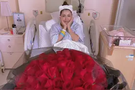 姜潮麦迪娜发文二胎得女，一家四口同框画面好暖，母女同一天生日图片