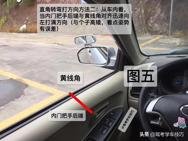 科目二，直角转弯项目绝不允许扣分，图文详解点位操作方法