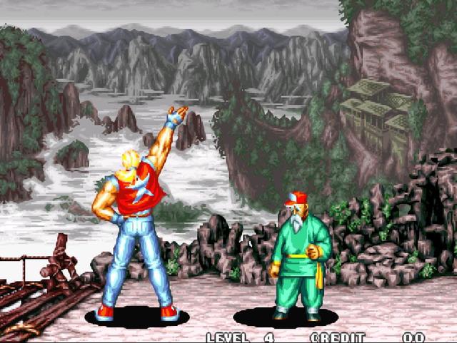 经典街机《饿狼传说》怪不得东丈没女朋友，原来训练时被鳄鱼咬了