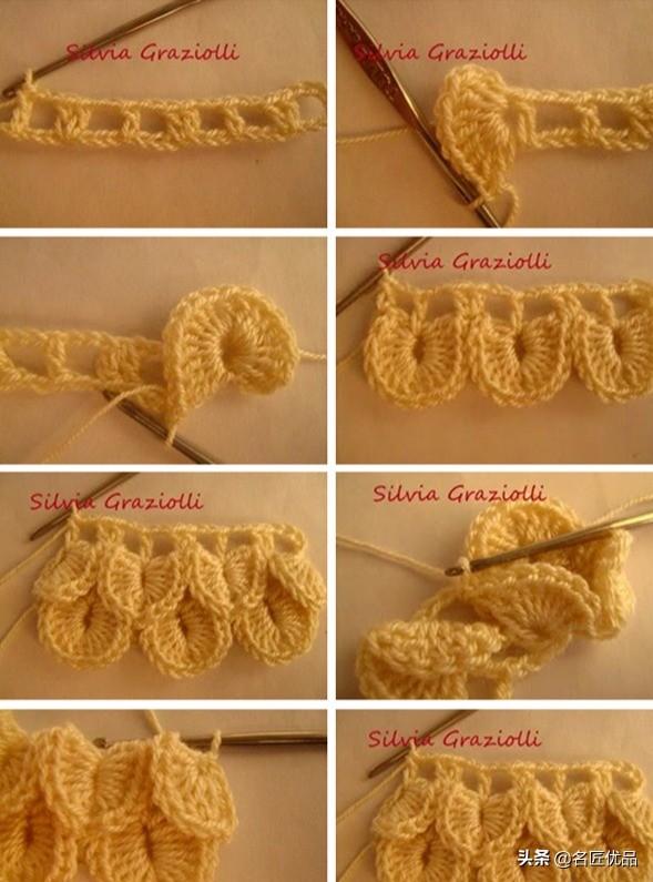 温暖毛线钩鱼鳞的方法
