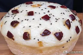 发糕这样做，不用揉面，一搅一蒸就出锅，松软香甜，比面包还好吃图片