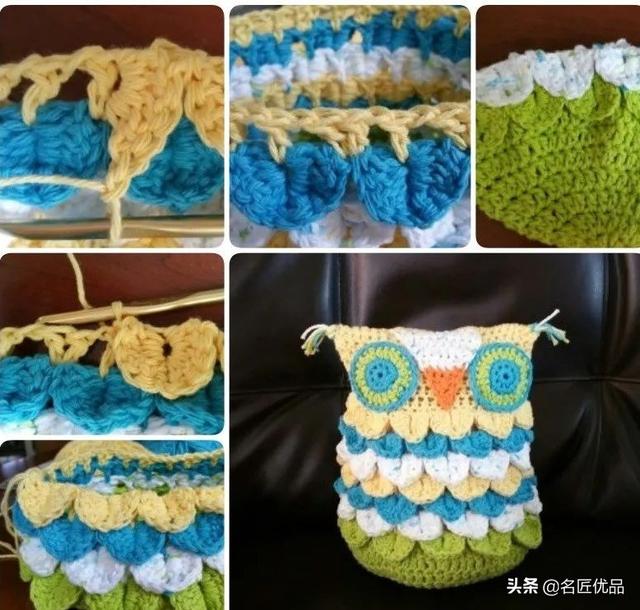 温暖毛线钩鱼鳞的方法