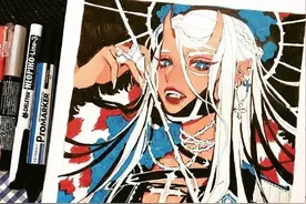 插画分享｜色彩艳丽的邪恶小姐姐图片