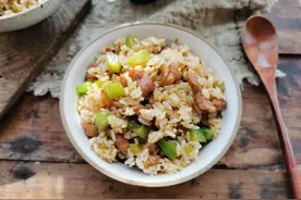 教你营养美味的茴香肉丝炒饭，简单易做又能解馋，懒人最爱图片