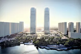 鲁西南新地标，菏泽超高层240米“双子塔”施工进展怎么样了？图片