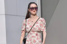 肩宽女生怎么选连衣裙？泡泡袖+深V领设计，修身显瘦打造时髦气质图片