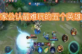 王者荣耀 玩家公认最难玩的五个英雄 看看你们会不会玩得起来图片