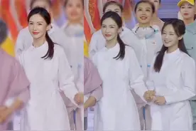 七一晚会全员脱下华服，金晨佟丽娅穿医护装，杨紫民国学生装甜美图片
