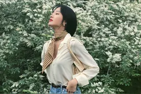 夏日氧气文艺少女，pick治愈系的森系穿搭，留下清新淡雅图片