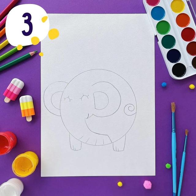 简笔画教程｜会飞的大象，会不会掉下来呢？