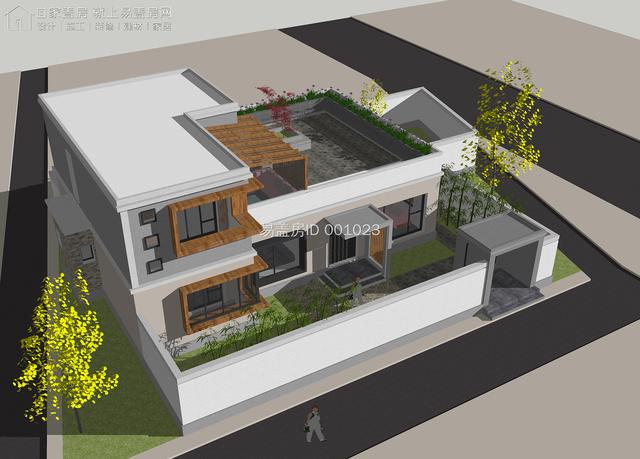 每日农村建房图集——甘肃15m×9.5m现代别墅