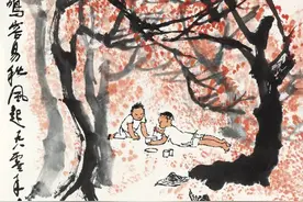 他画牛堪称一绝，更绝的是他画的秋天的牛图片