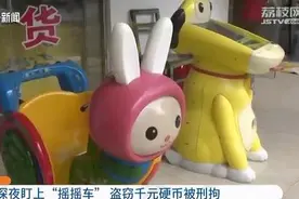 情侣深夜竟盯上“摇摇车”偷光车内近千元硬币图片