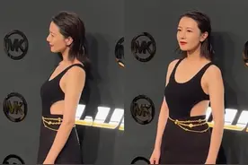 高圆圆风格大突破，宋祖儿王霏霏又美又野，却都被一字带凉鞋扣分图片