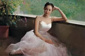 油画家笔下的芭蕾舞女，高贵优雅、纯洁无瑕而又洋溢着青春之美图片