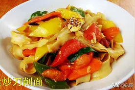 素炒刀削面：这样炒出来的陕西刀削面，营养健康，特别有嚼劲图片