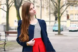 环球美女：波兰时尚博主魔鬼身材优雅穿搭图片