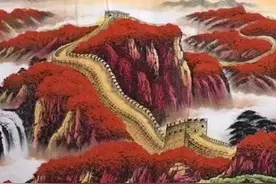 精品国画万里长城图片