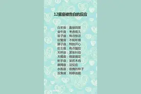 十二星座被告白的反应图片