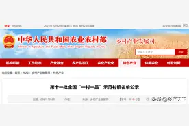 399个！第十一批全国“一村一品”示范村镇名单公示图片