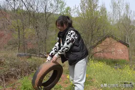 洛阳小两口创业方式有点怪，山坡地里埋废轮胎，看看他们要干啥图片