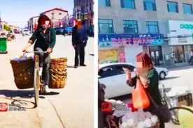廊坊市一女子骑二八“大梁”车，要火了！图片